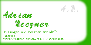 adrian meczner business card